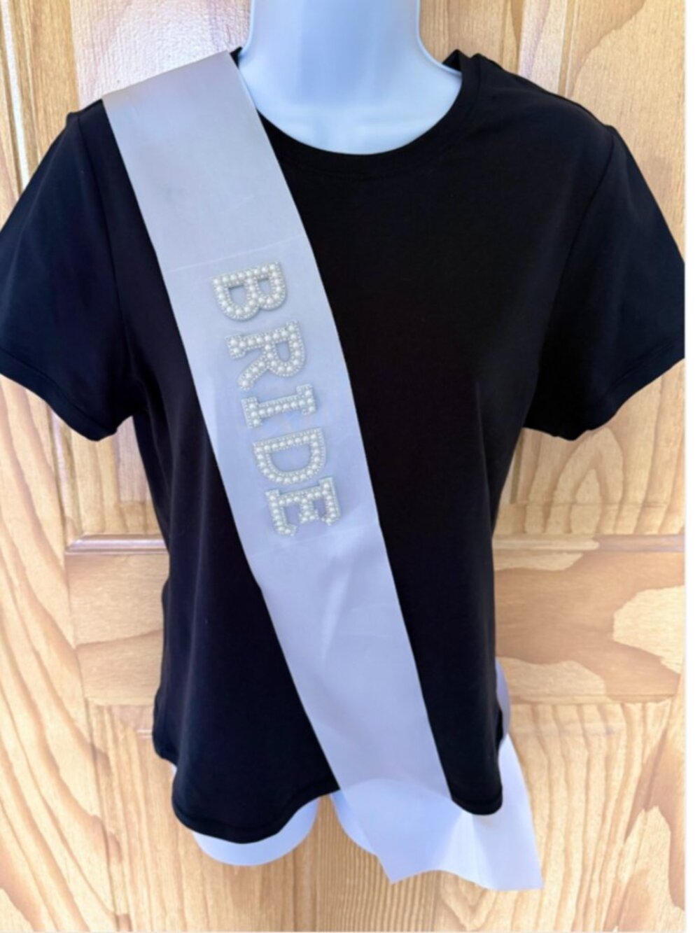 Bride Sash Bachelorette Party Embellished Pearl Bridal Shower Engagement